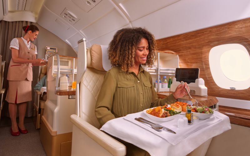 Essen an Bord Business Class